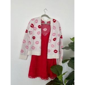 Vintage Gold Label Victorias Secret VS Red Paisley Slip Dress Size S / Small